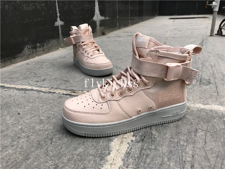 Nike Air Force 1 Midtop Orange Quartz And Pale Grey